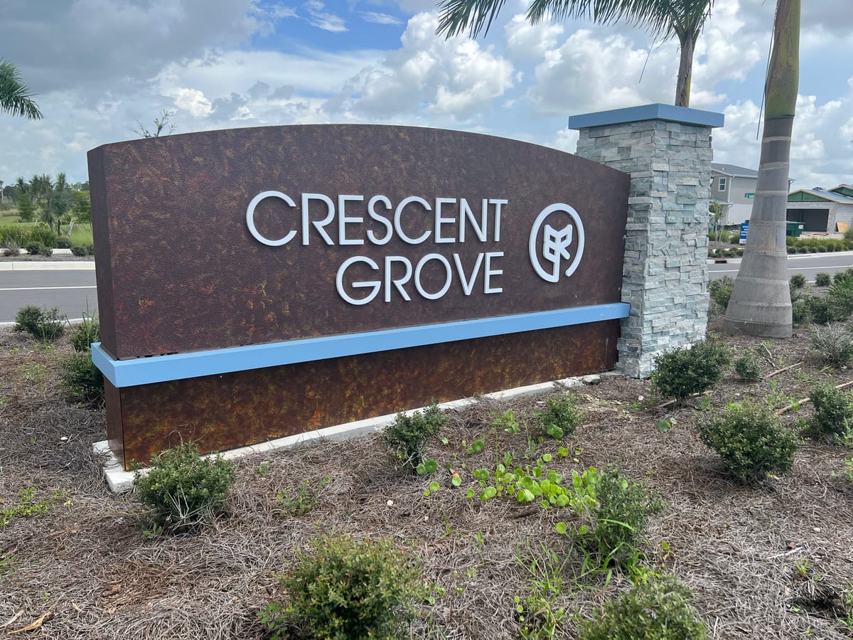 Entrance to Crescent Grove in Babcock Ranch