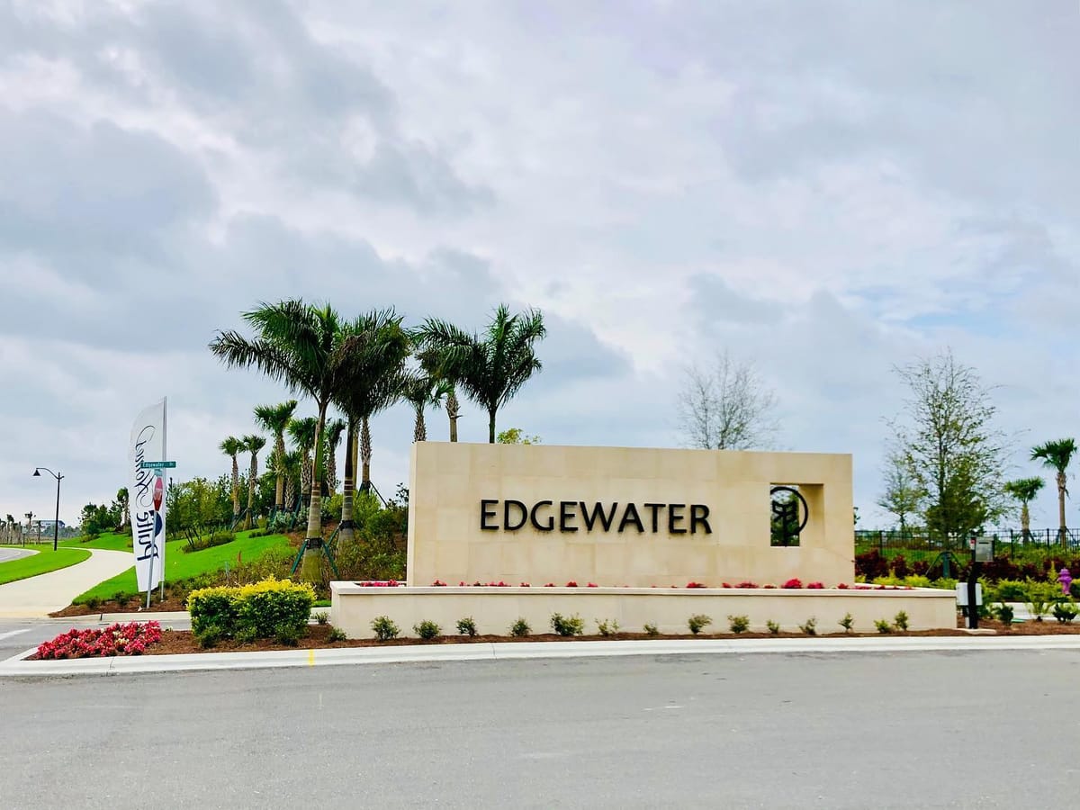 Entrance to Edgewater in Babcock Ranch