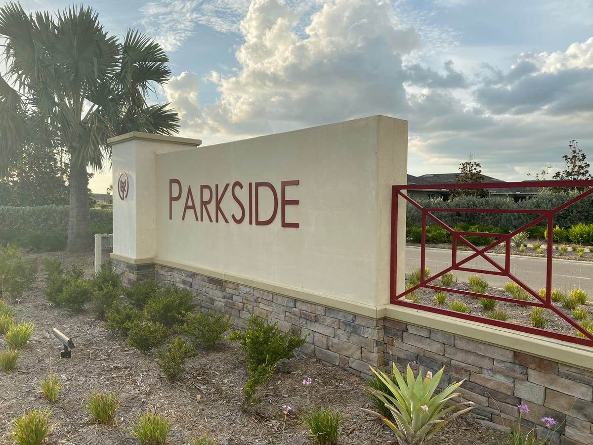 Entrance to Parkside in Babcock Ranch