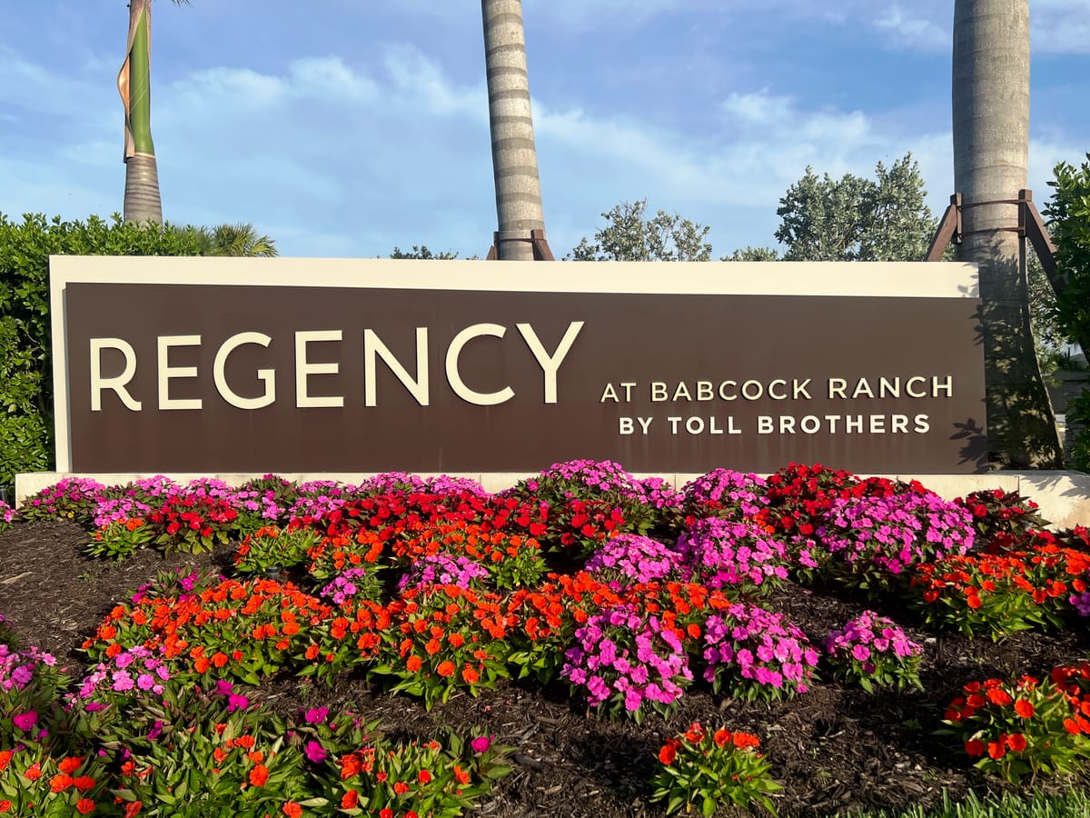 Entrance to Regency in Babcock Ranch
